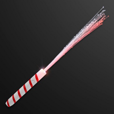Candy Cane Wands, Fiber Optic White Lights - BLANK