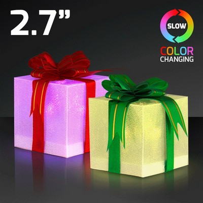 Large Light Up Gift Box Ornament - BLANK