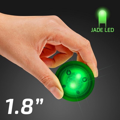 1.8" Blinky Green Rubber Bounce Ball, Impact Activated LED - BLANK