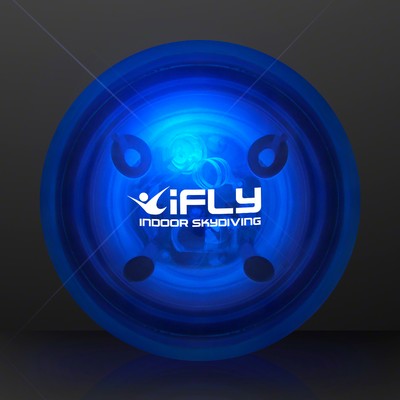 1.8" Blinky Blue Rubber Bounce Ball, Impact Activated LED - PRINTED