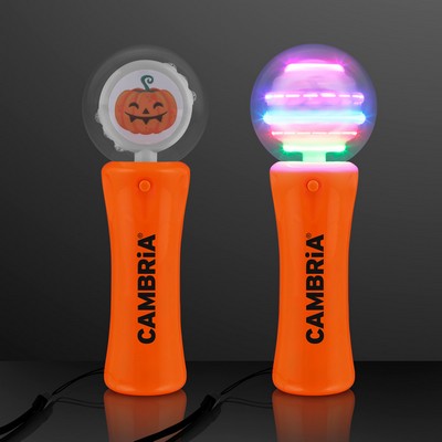 Pumpkin Treats Spin Wand, Halloween Safety Lights - PRINTED