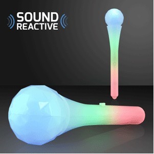 Microphone Toy Light Wand, Sound Sensitive LEDs - BLANK